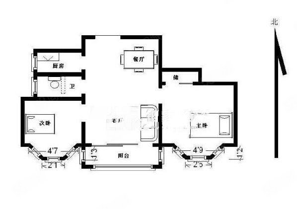 万科金色家园2室2厅1卫86.71㎡南480万