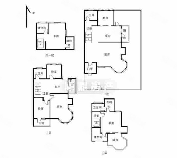 山水华门别墅园4室3厅3卫243㎡南北1200万