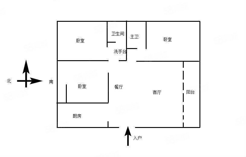 丹麓小镇3室2厅2卫106㎡南北77.6万