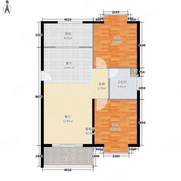 山禾源2室1厅1卫84㎡东44万