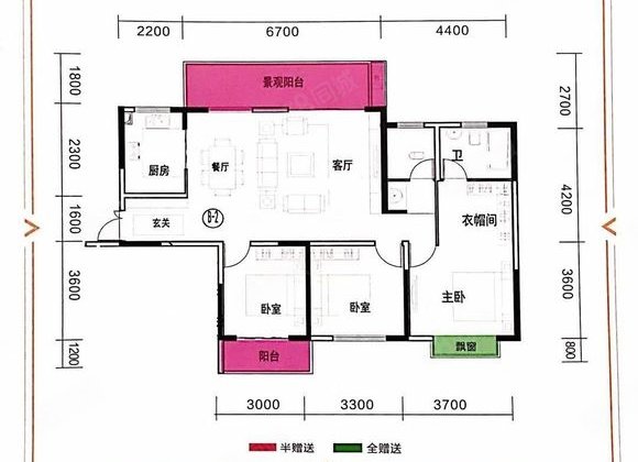金领山湖城3室2厅135.38㎡67.5万二手房图片