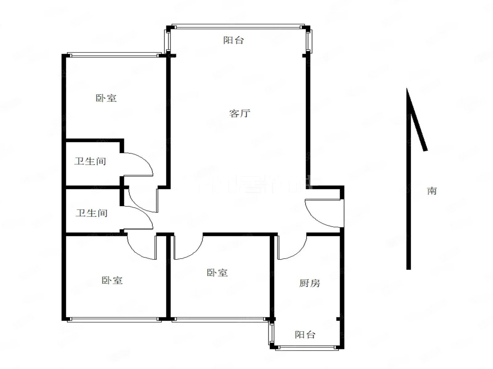 林木种苗站宿舍3室1厅2卫160㎡南北98万