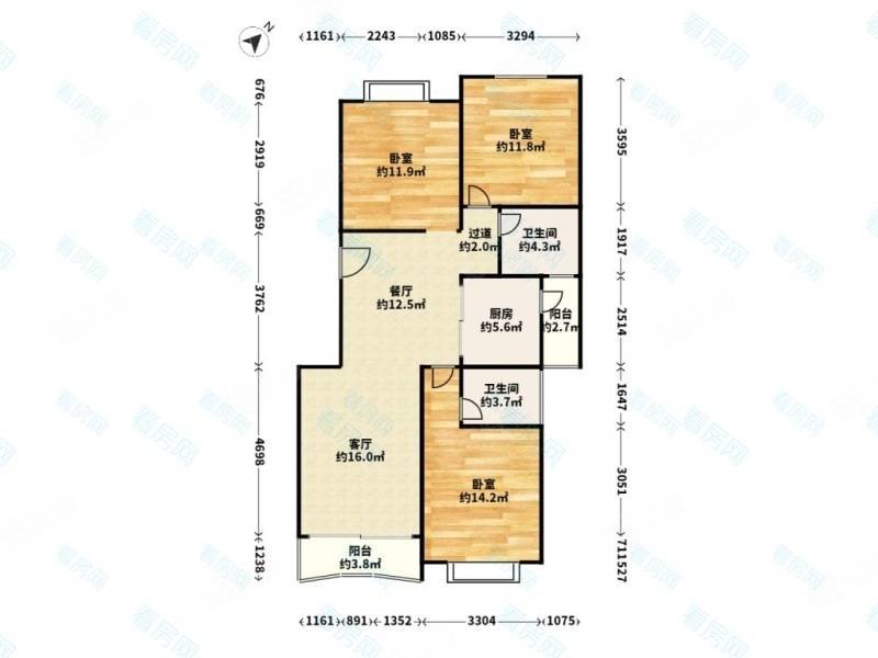 金运家园3室2厅1卫81.57㎡南北0万