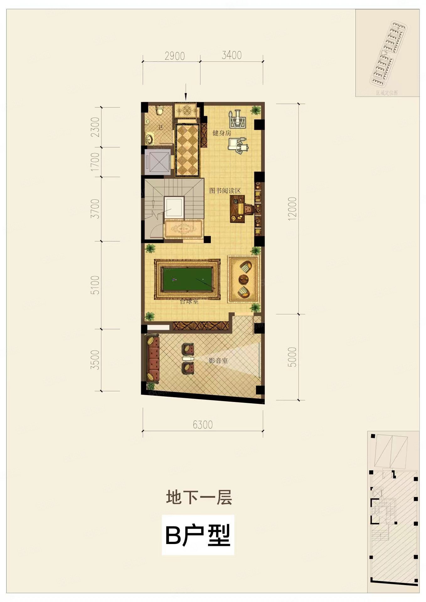 泉北中央城(别墅)5室4厅5卫288㎡南290万