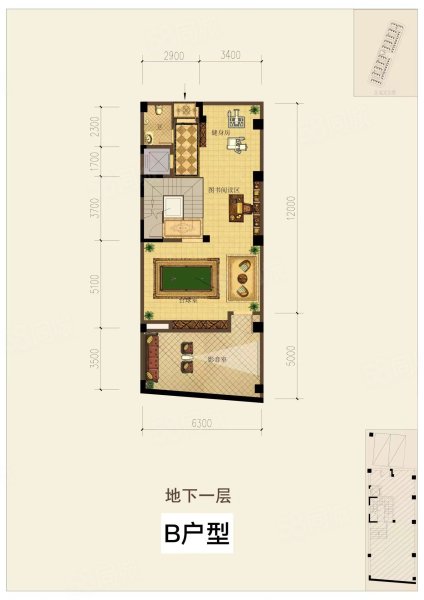 泉北中央城(别墅)5室4厅5卫288㎡南290万