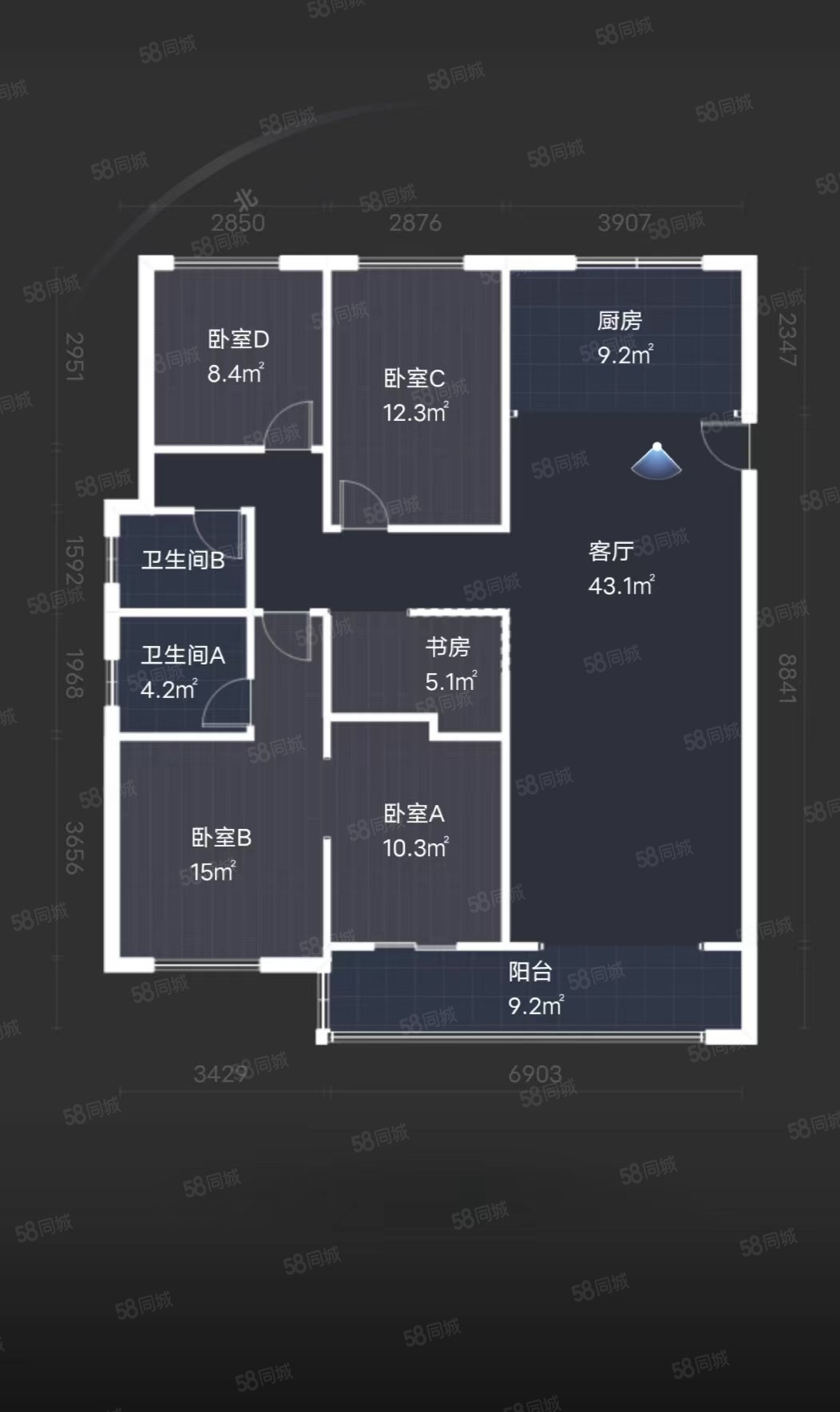 祥生群贤府御园4室2厅2卫123㎡南290万