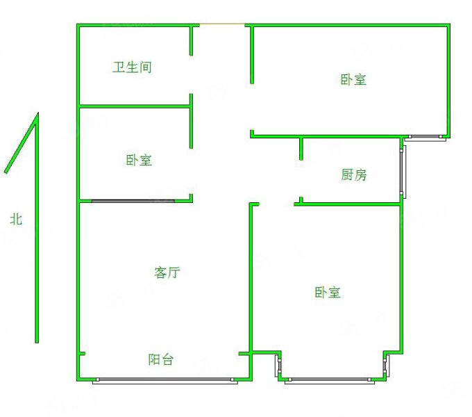 上湖名郡(南区)3室1厅1卫99.87㎡南87万