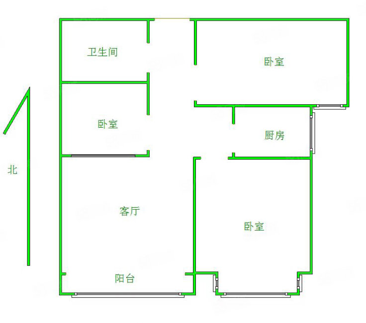 上湖名郡(南区)3室1厅1卫99.87㎡南87万