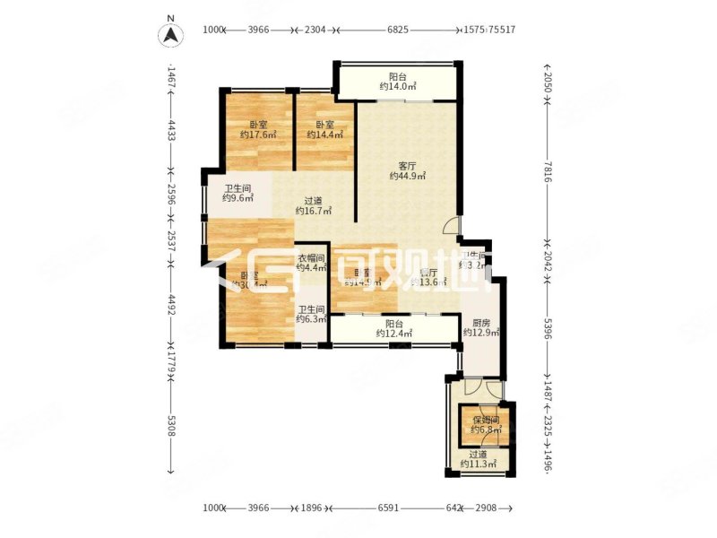 融侨外滩C区4室2厅4卫245.85㎡西南1480万