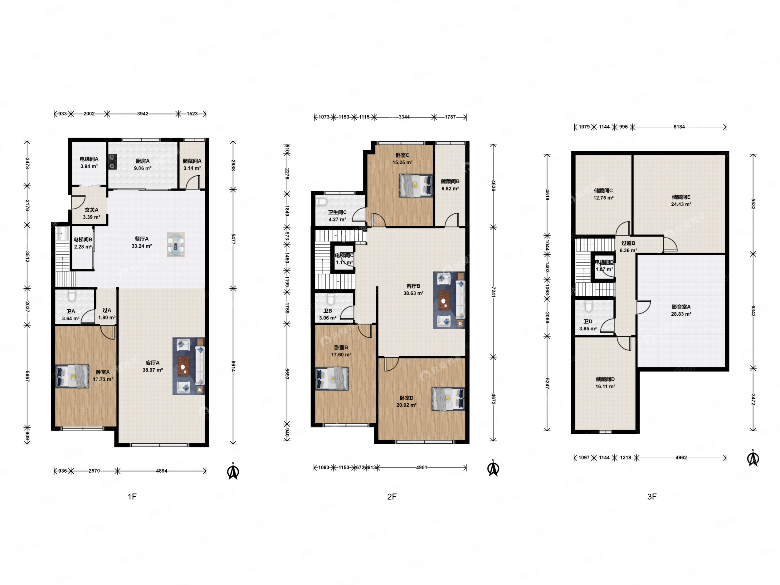 金科王府(別墅)5室3廳4衛(wèi)207.65㎡南北745萬
