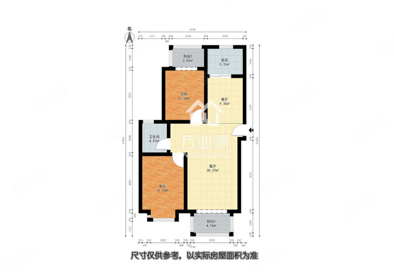 岳阳里(滨海)2室1厅0卫106㎡南北168万