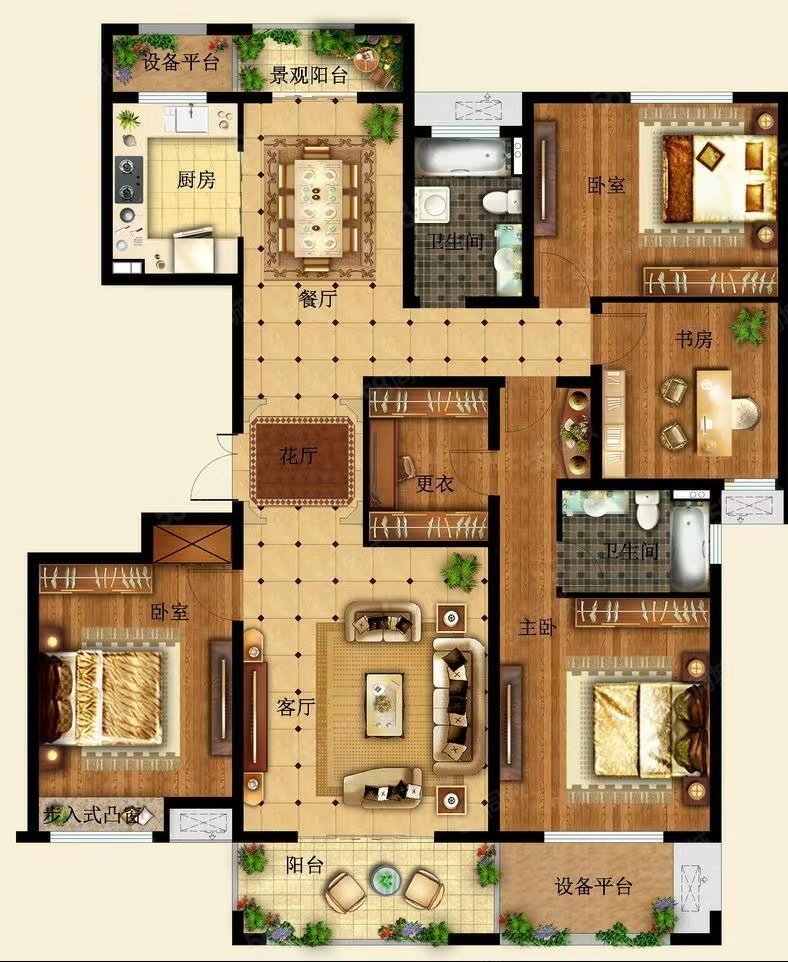 滨江江景大四房,户型通透,楼层好,价格实惠,滨江首府-吉安58同城