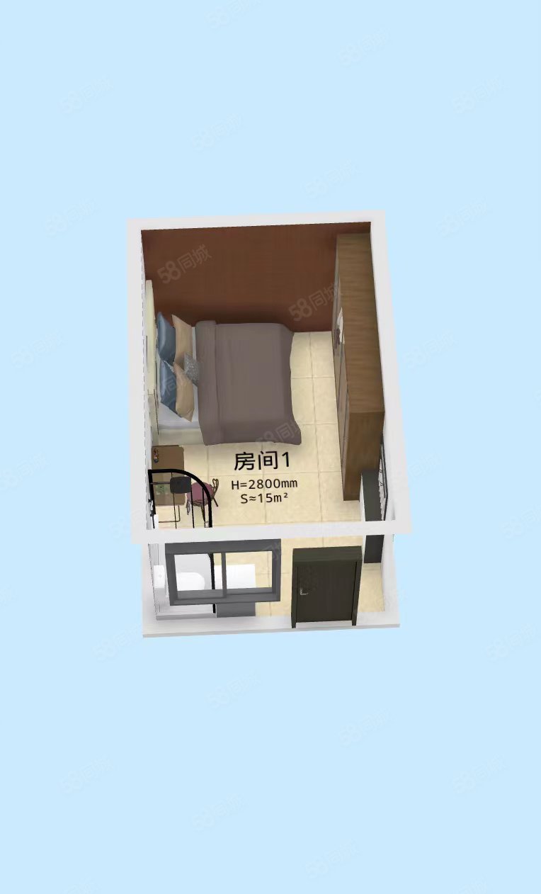 寶產胡同15號院1室0廳0衛(wèi)12.8㎡南北165萬