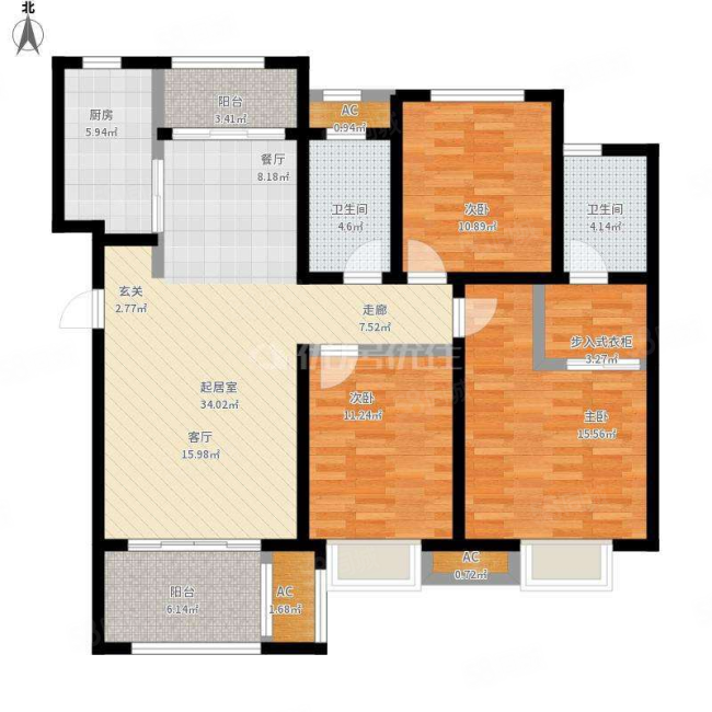 北碚静宁路小区3室1厅1卫88㎡南北36万