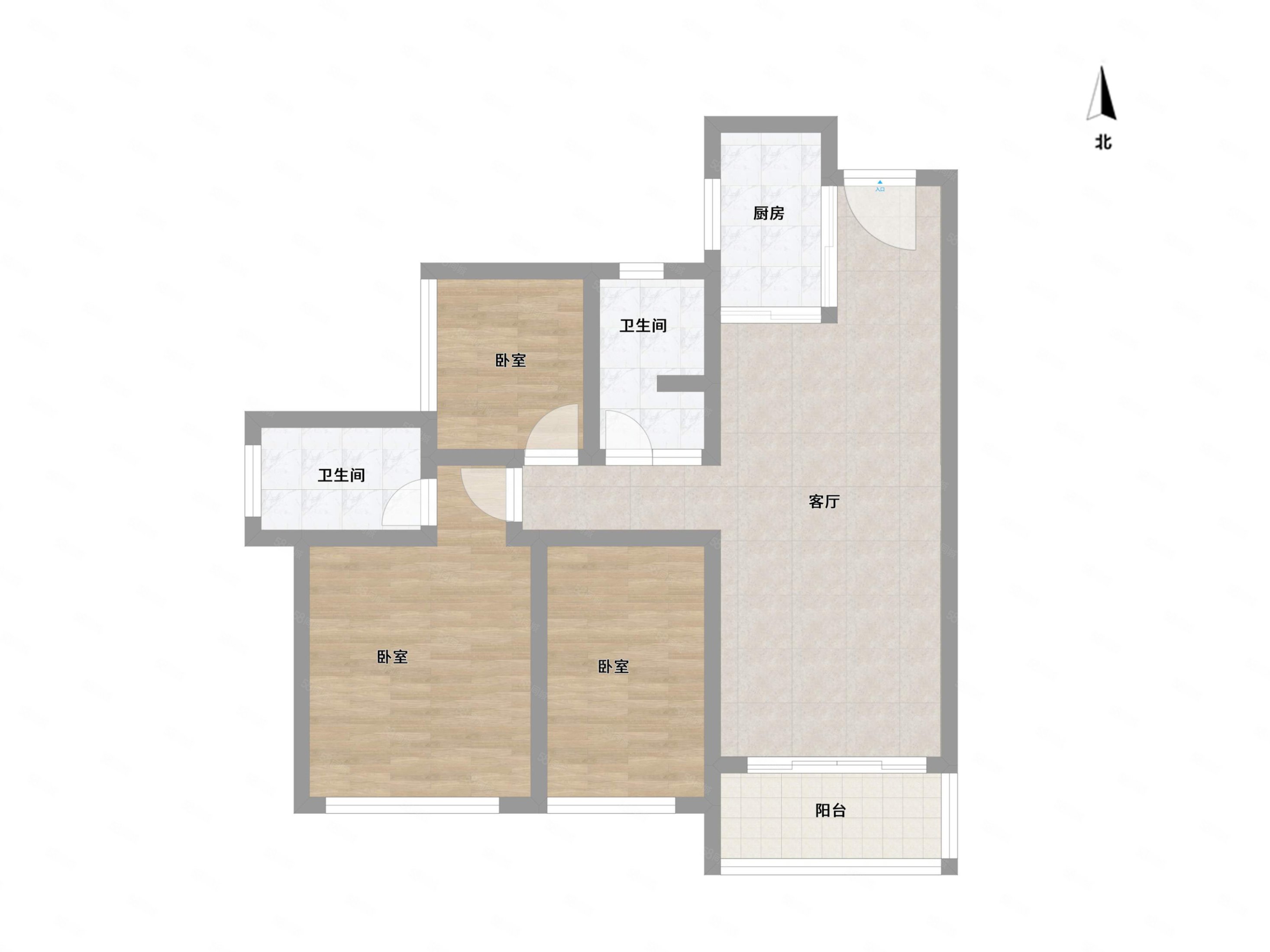 博林君瑞3室2厅2卫89.99㎡东南0万