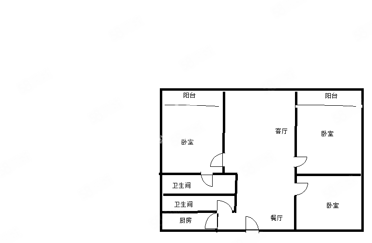 金山广场3室2厅2卫135㎡南90万