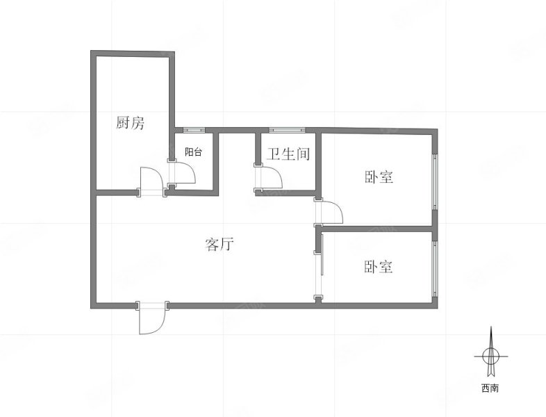 万科锦程2室1厅1卫59.17㎡南79万