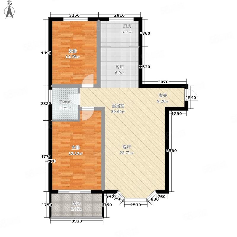 桃源九点阳光一期B区2室2厅1卫100㎡南北55万