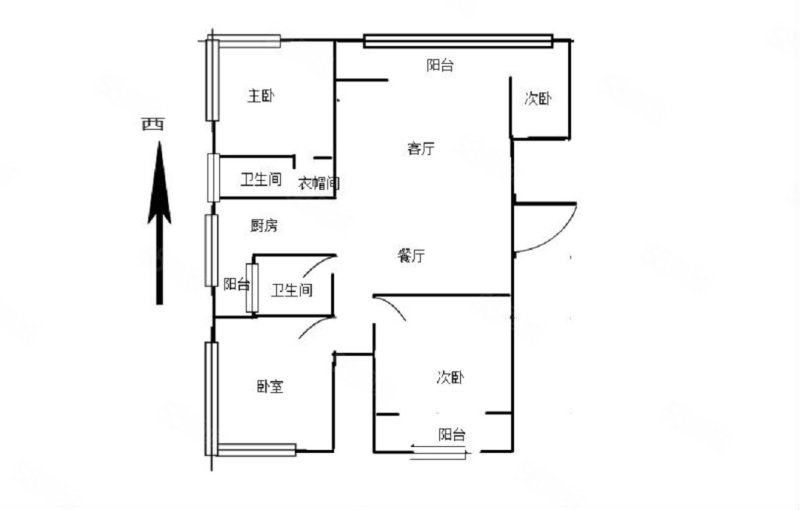 香樟俊园(2期)4室2厅2卫132.35㎡东西215万