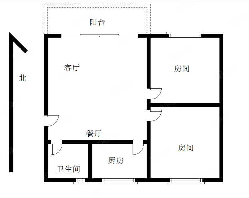 长乐村一期2室2厅1卫70.5㎡南225万