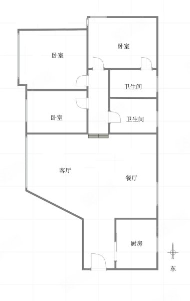 港城静园3室2厅2卫130.91㎡东北133.9万