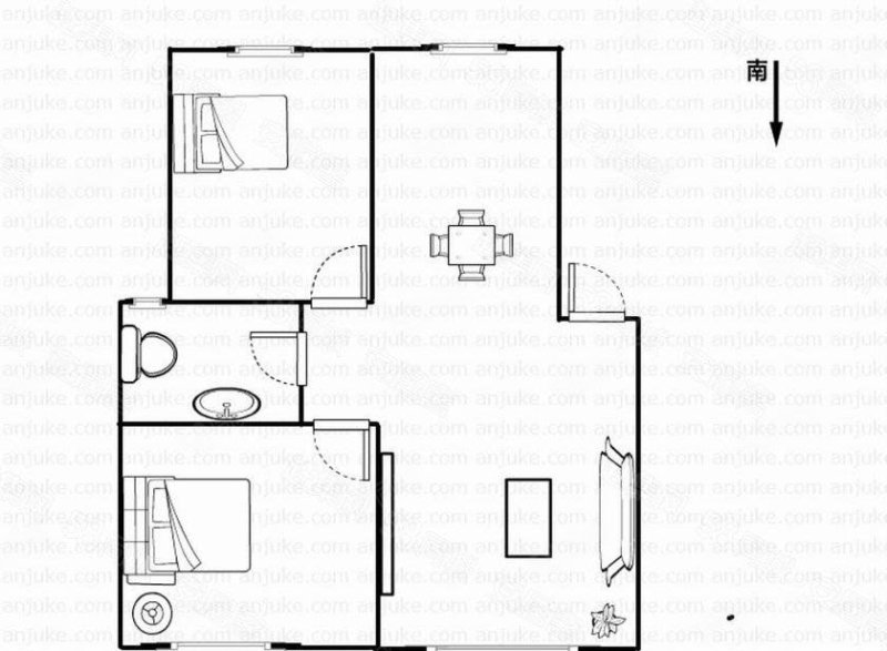 沙岗新居2室2厅1卫99㎡南北63万