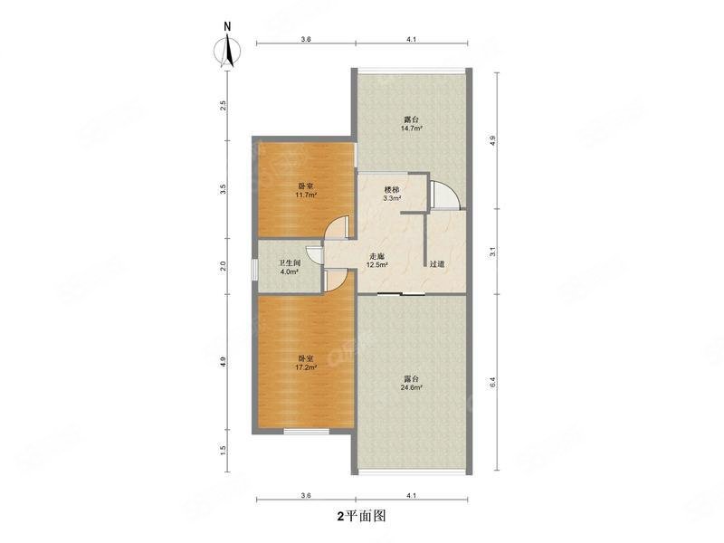 兴业瑞锦苑4室1厅2卫85.73㎡南95万