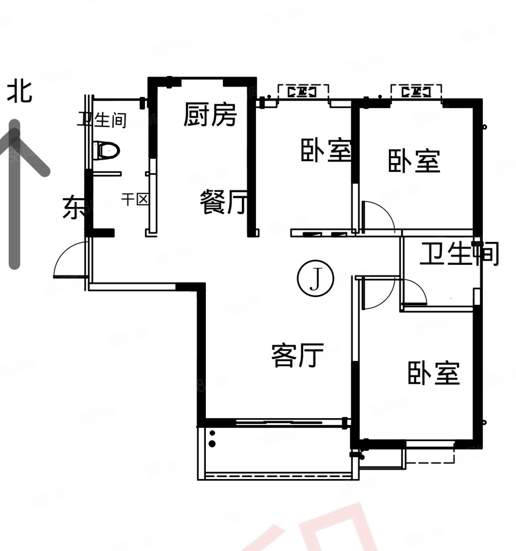 明山学府3室2厅2卫118.2㎡东89.9万