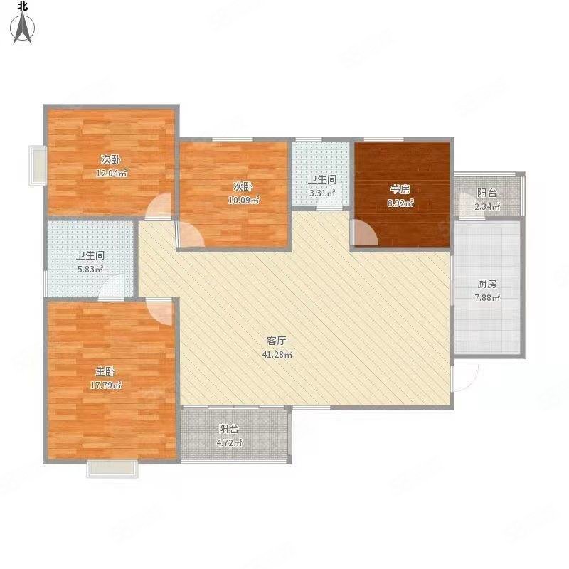 万象广场3室2厅2卫145㎡南65万