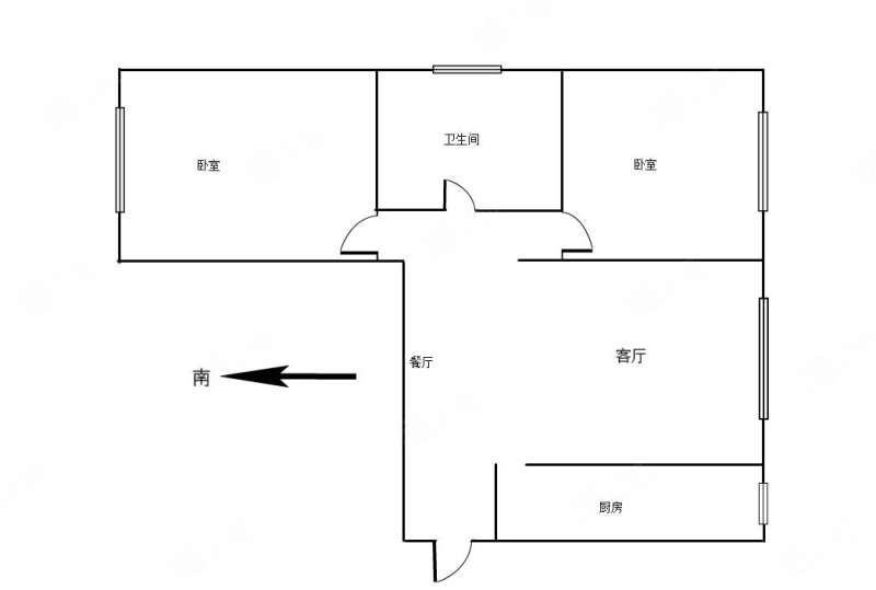 阳光宜居2室1厅1卫89.2㎡南北50万