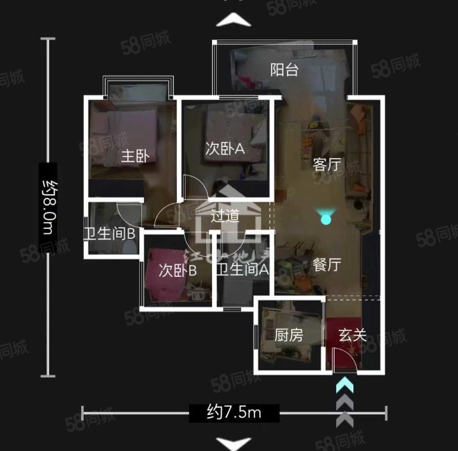 龙光玖誉城澜城3室2厅2卫97㎡南112万