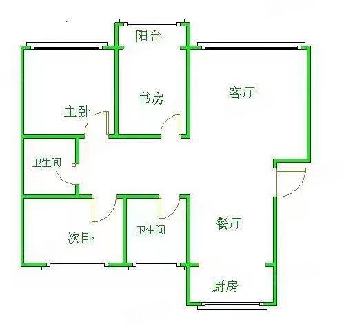 府佑水香3室2厅1卫104㎡南北43.8万