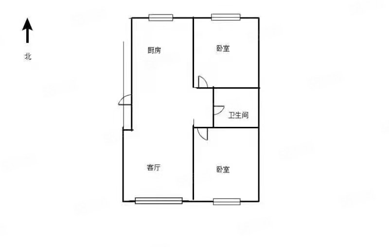 东方瑞景2室1厅1卫100㎡南北48.5万