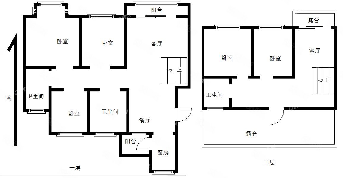 京华御景苑(别墅)4室3厅3卫255.6㎡南北518万