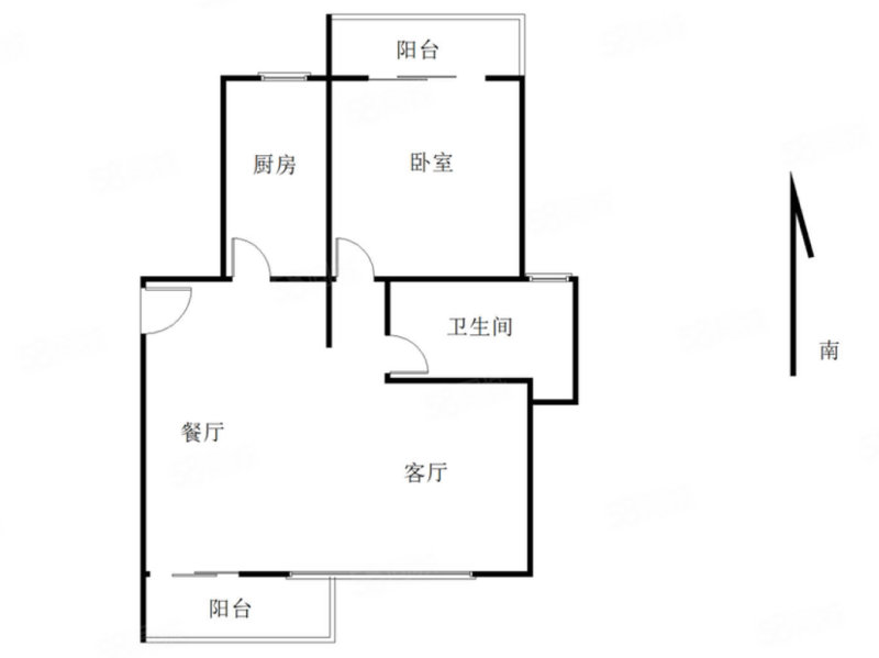 百汇园二期1室2厅1卫96.1㎡南北1380万