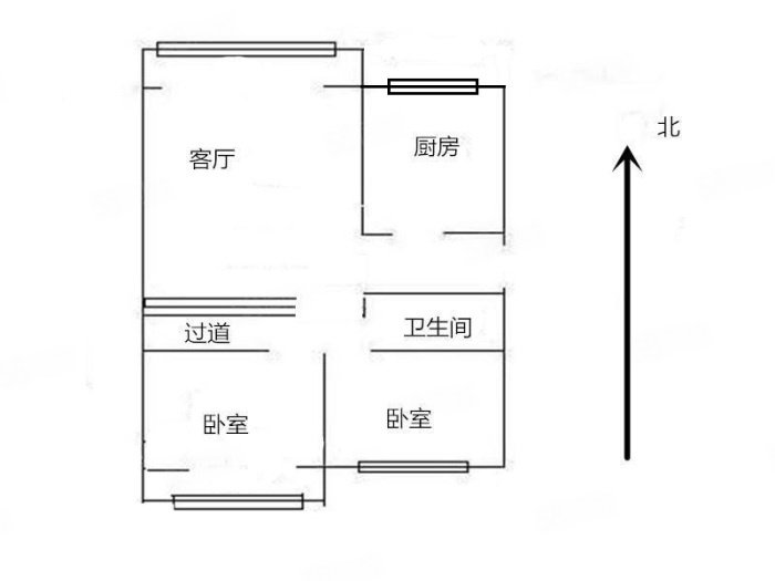 樱花园二区2室1厅1卫95.94㎡南北235万