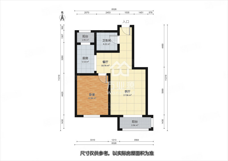 碧海鸿庭1室1厅1卫81.53㎡南155万