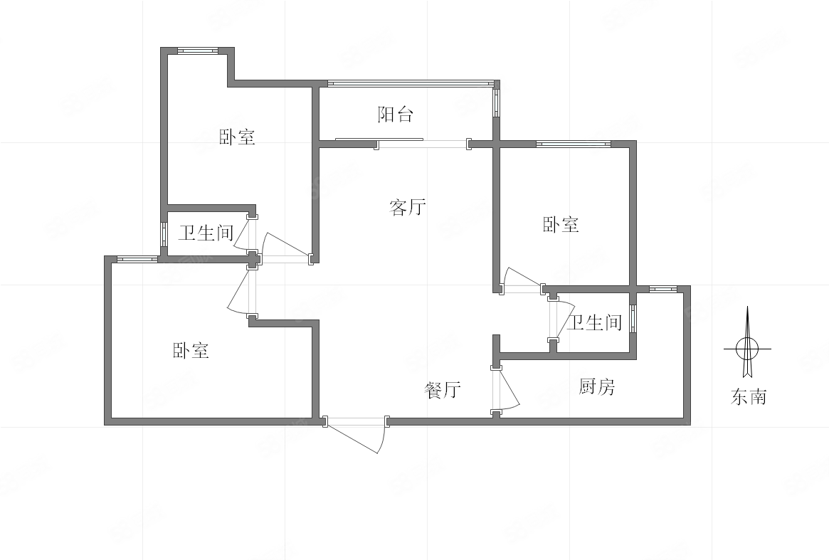 新江与城悠澜3室2厅2卫97.71㎡东南143万