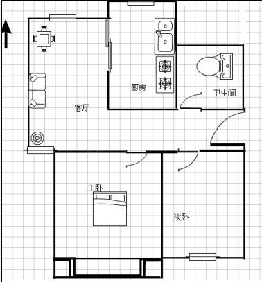 东盛花园2室2厅1卫107㎡南北230万