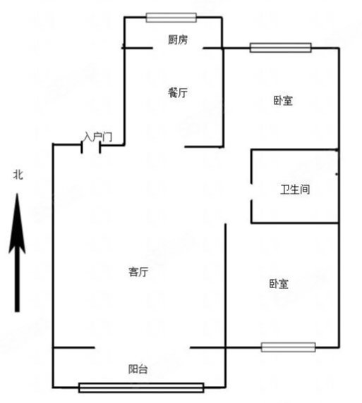 赛音道四号街坊2室2厅1卫111㎡南北88万