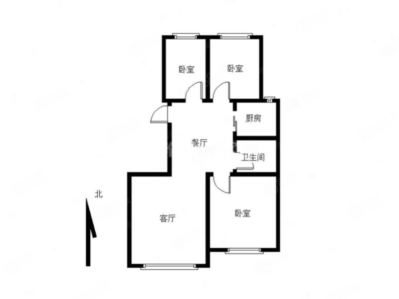 恒德清秀园3室2厅1卫112.95㎡南北97万