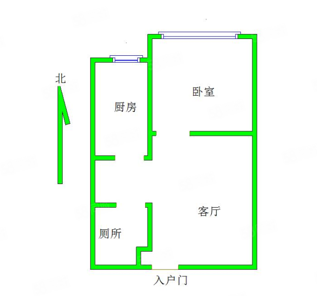 未来微墅二期1室1厅1卫54.57㎡北27万