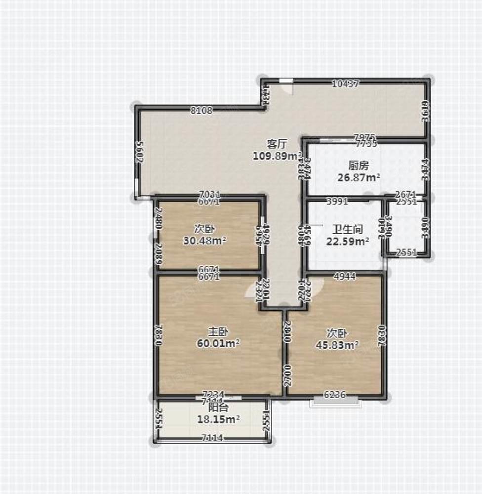 威尼斯二区3室2厅1卫117㎡南北105万