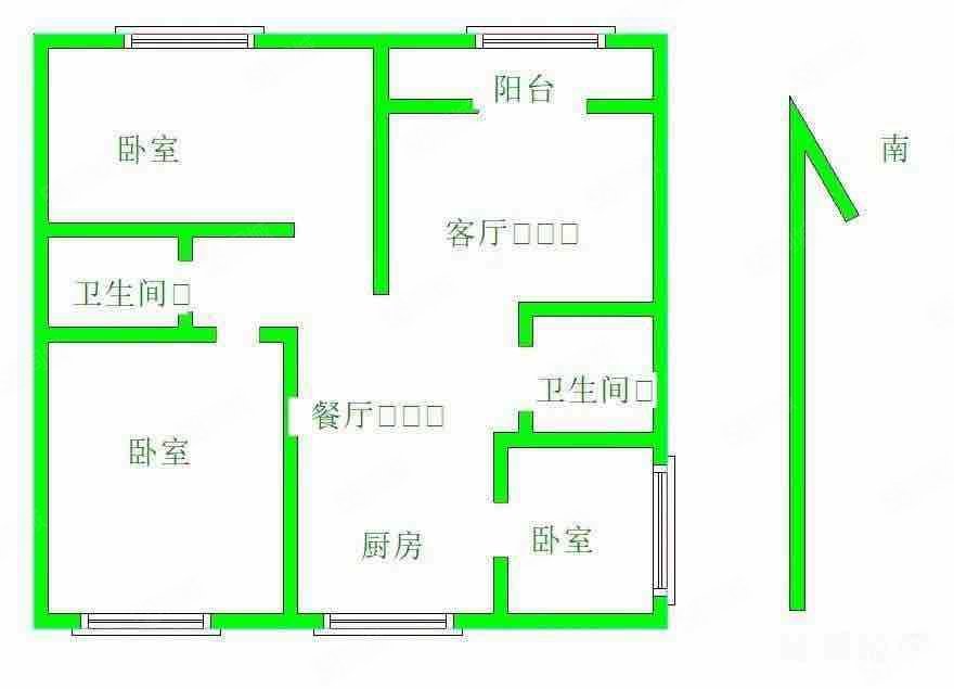 安厦家园3室2厅2卫139㎡南北117万