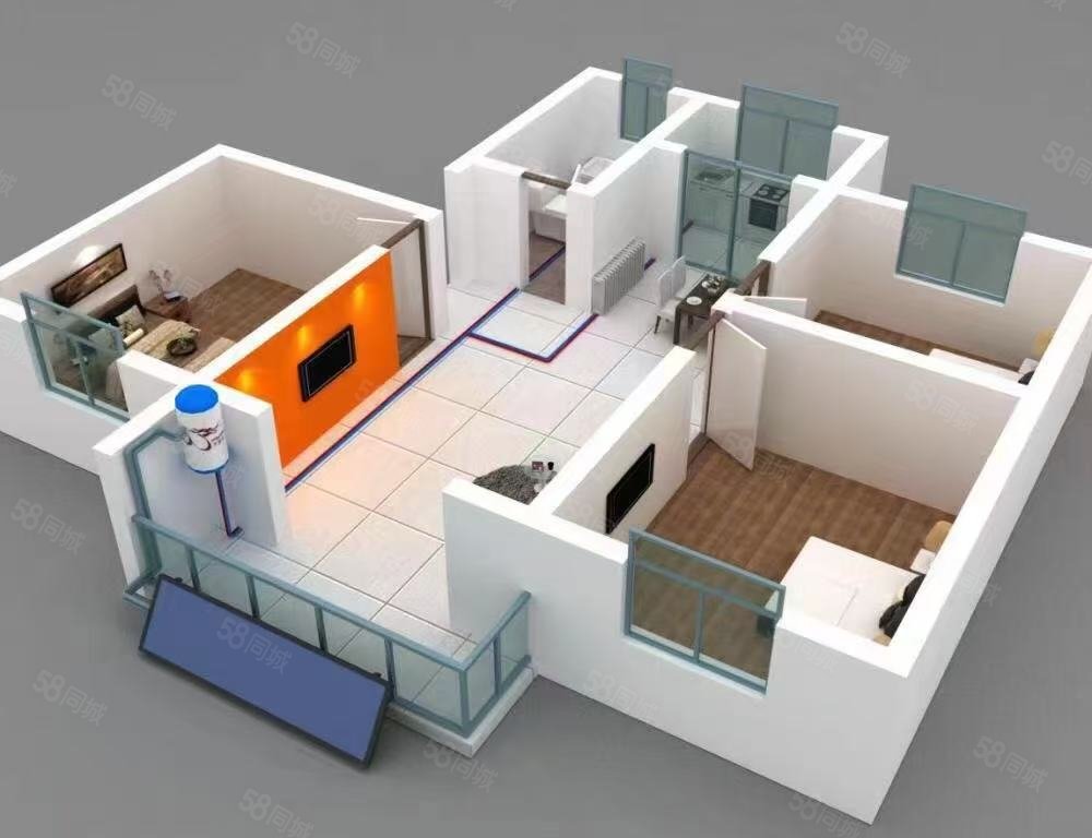 众力如意园3室2厅1卫120㎡南北64万
