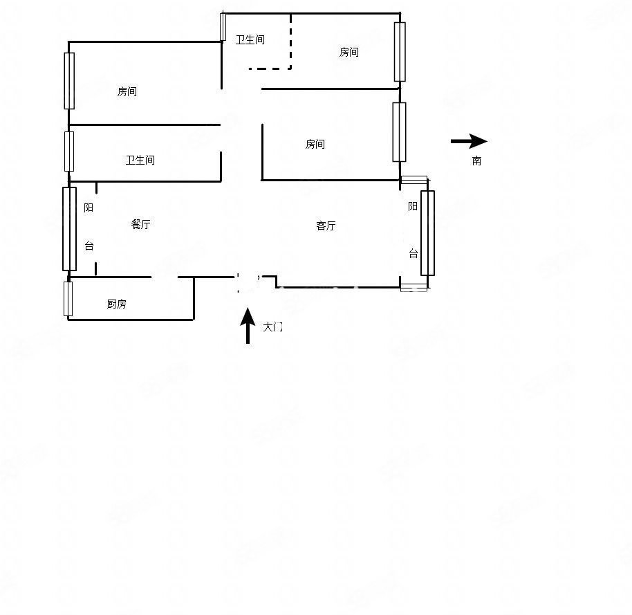 东湖花苑3室2厅2卫117㎡南北89.8万