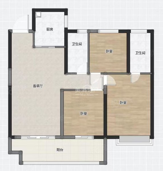 中梁翰林院3室2厅2卫120.86㎡南北113万