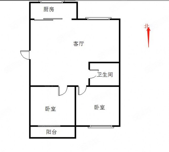 伟业锦绣乾城2室1厅1卫74㎡南北37.8万