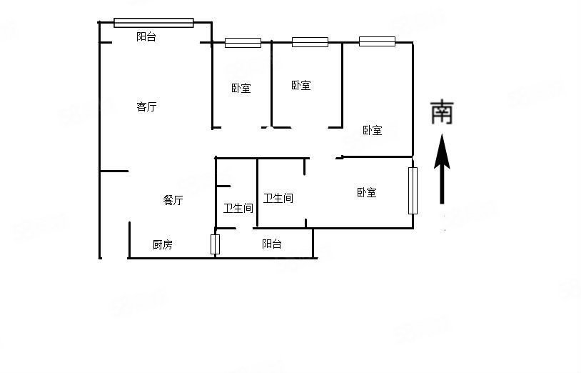 北泰花园4室2厅2卫155.65㎡西南188万