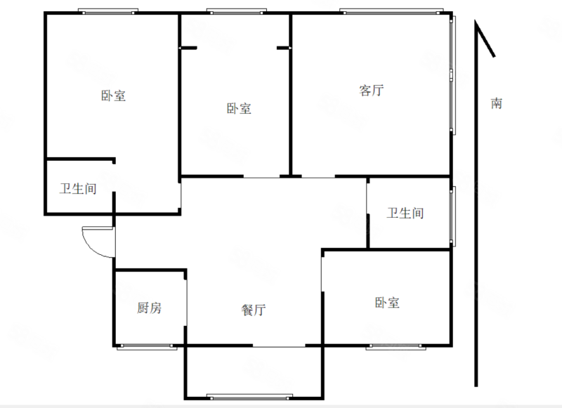 大德翠韵华庭3室2厅2卫162.33㎡南北118万